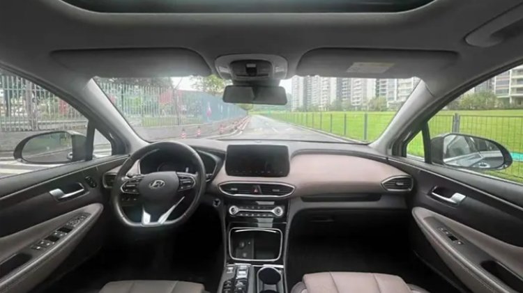 The Interior of Used 2020 Hyundai Santa Fe 380 TGDi